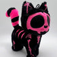 Bubblegum Skelekitty Plush Keychain