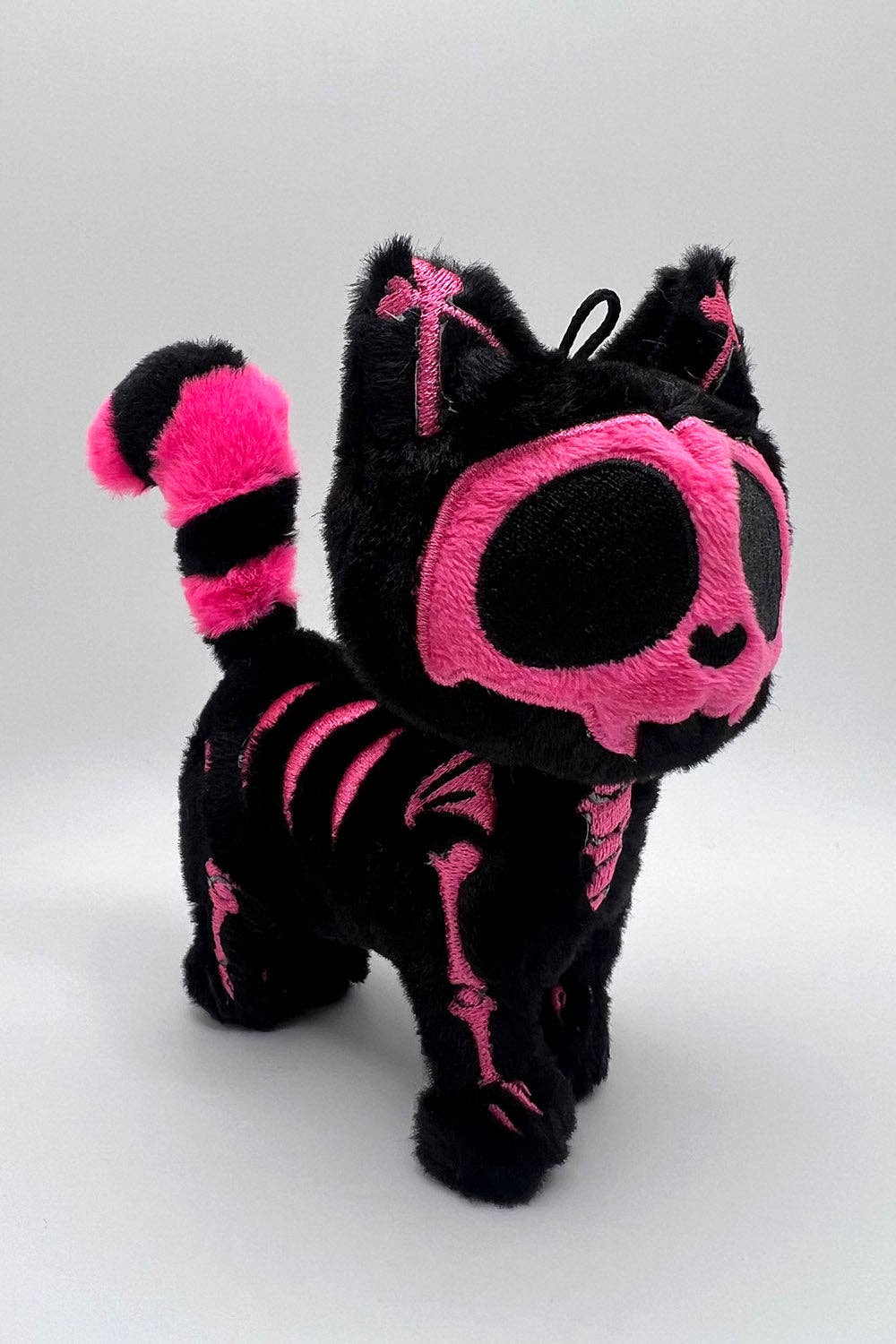 Bubblegum Skelekitty Plush Keychain
