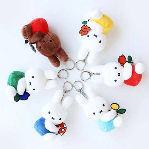 Miffy & Friends with Flower Plush Bag Charm