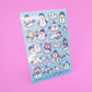 Snowmen Funny Winter Stationery Holiday Sticker Sheet