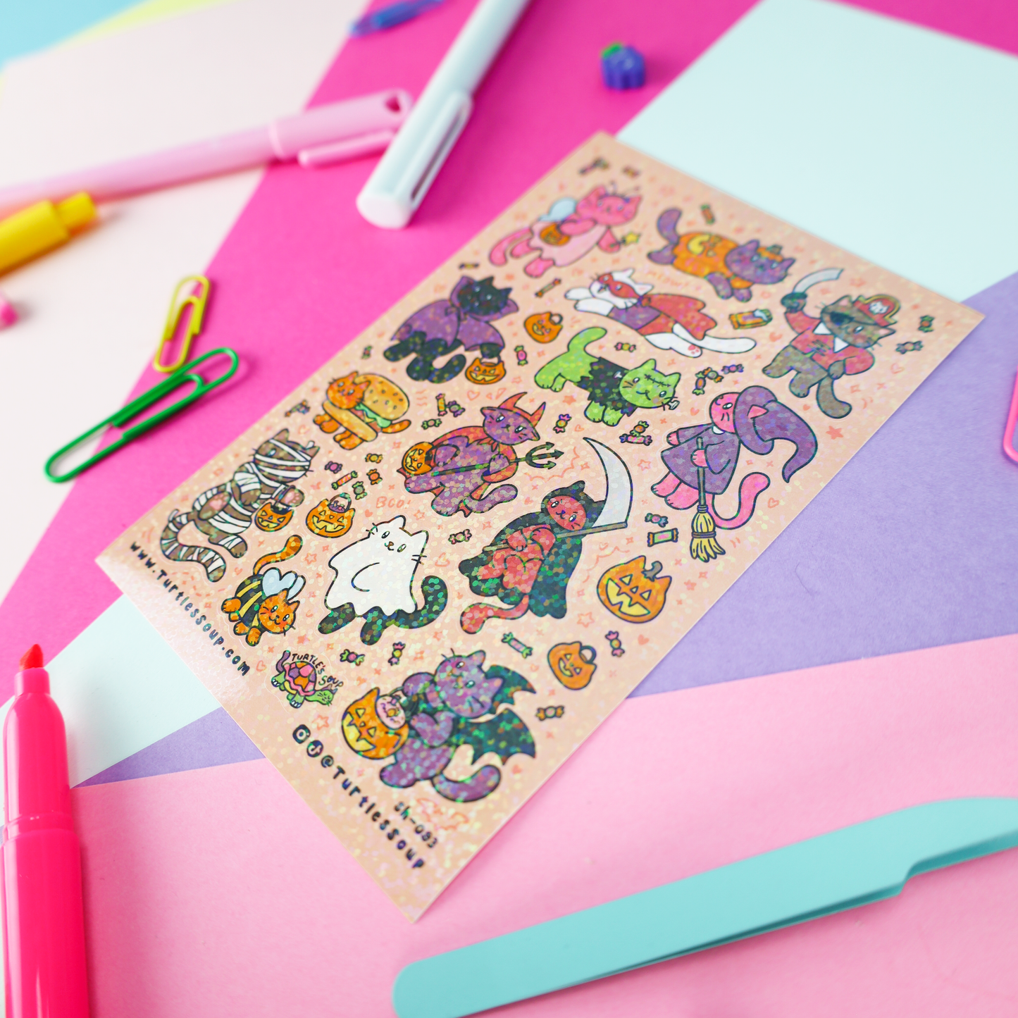 Puppy Halloween Costume Stationery Planner Sticker Sheet