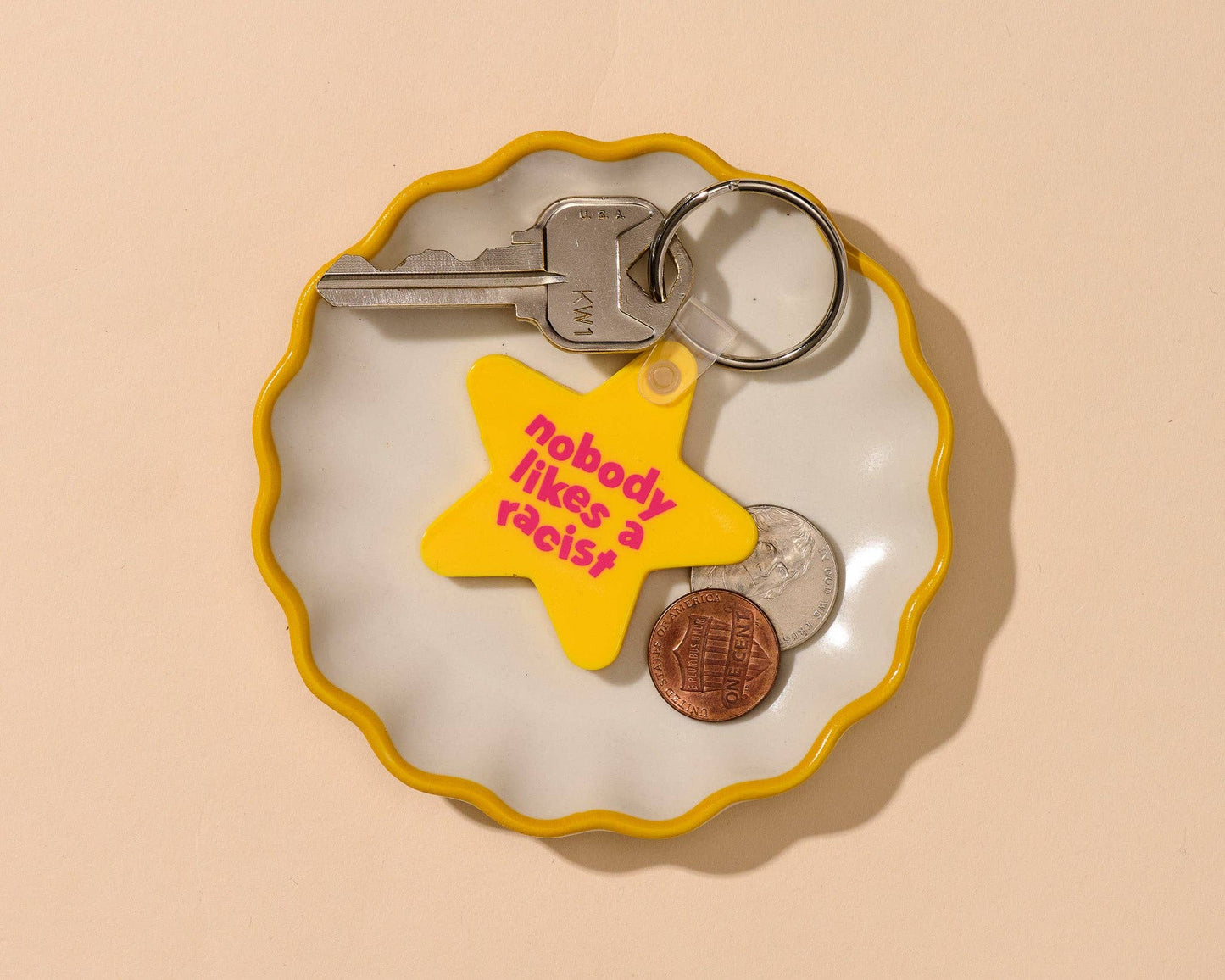 Nobody Likes A Racist Keychain