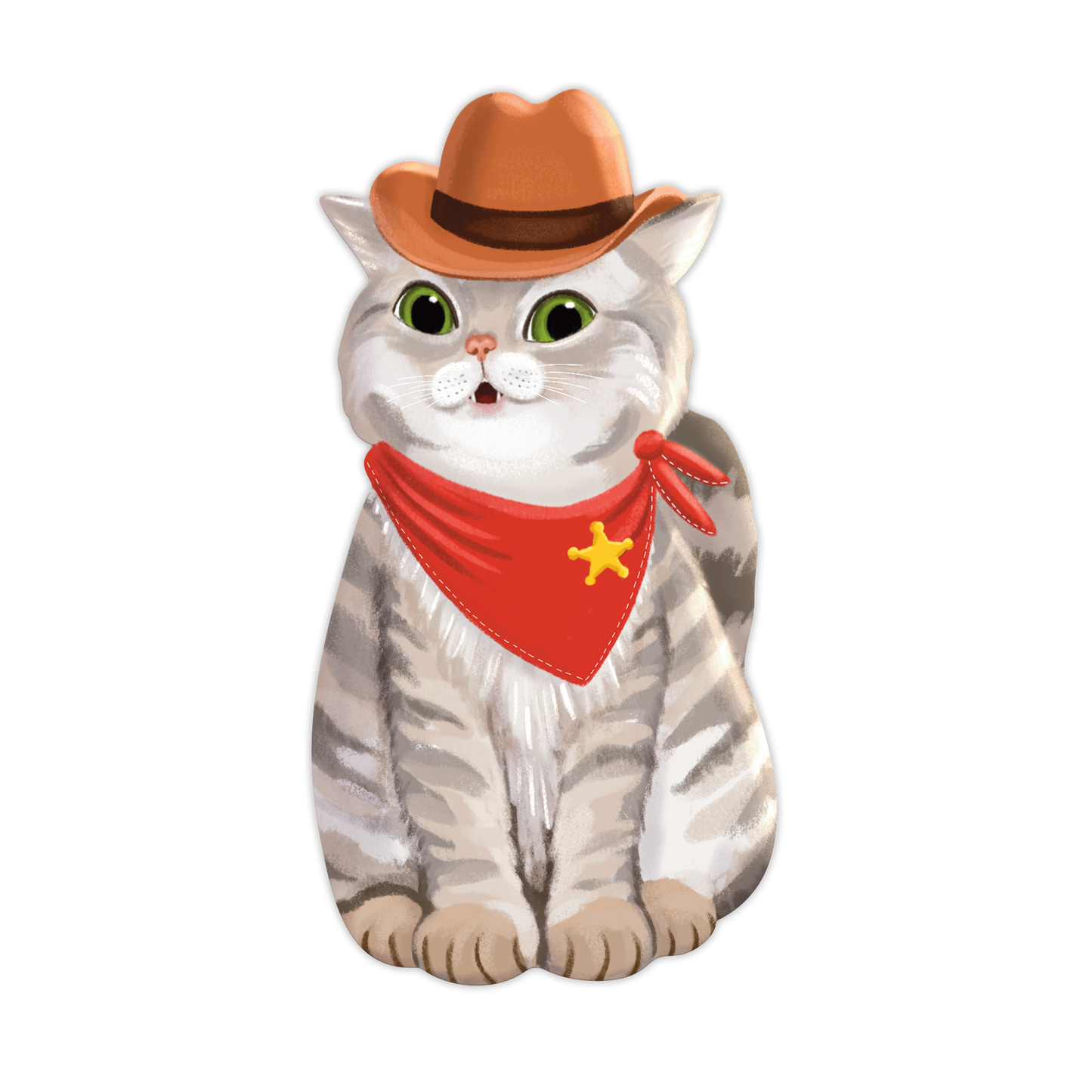 Western Cat Die-Cut Bookmark