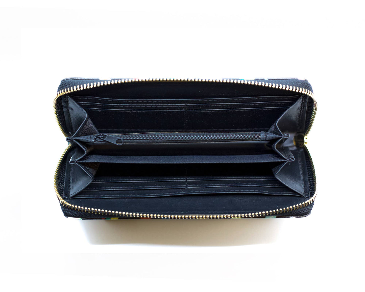 Pyrex-Inspired Retro Kitchen Wallet | 2 Sizes Available: Accordion Zip Wallet (Black)