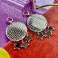 Acrylic Disco Ball Earrings with Stars