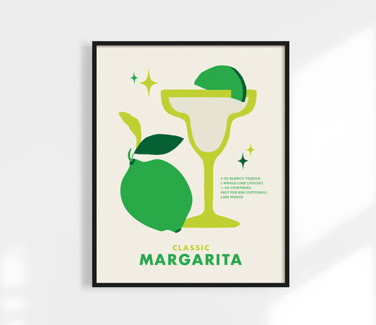 Margarita Cocktail Print 11x14