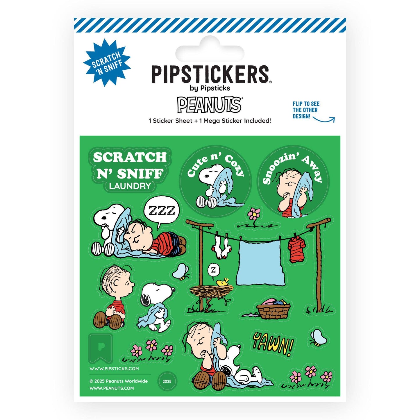 Peanuts Laundry Day Scratch 'n Sniff Stickers