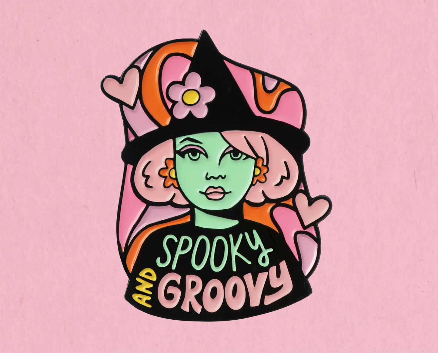 Spooky and Groovy Enamel Pin