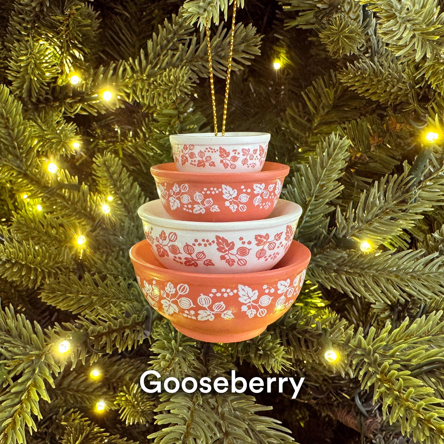 Mini Pyrex-Inspired Bowl Ornament | Retro Christmas Decor: Spring Blossom