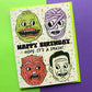 Monster Mask Birthday Card