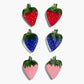 Micro Strawberry Patch Hair Claw Clip Set