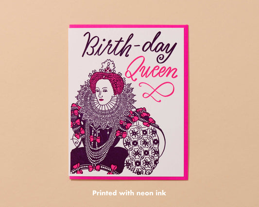 Birthday Queen Letterpress Card