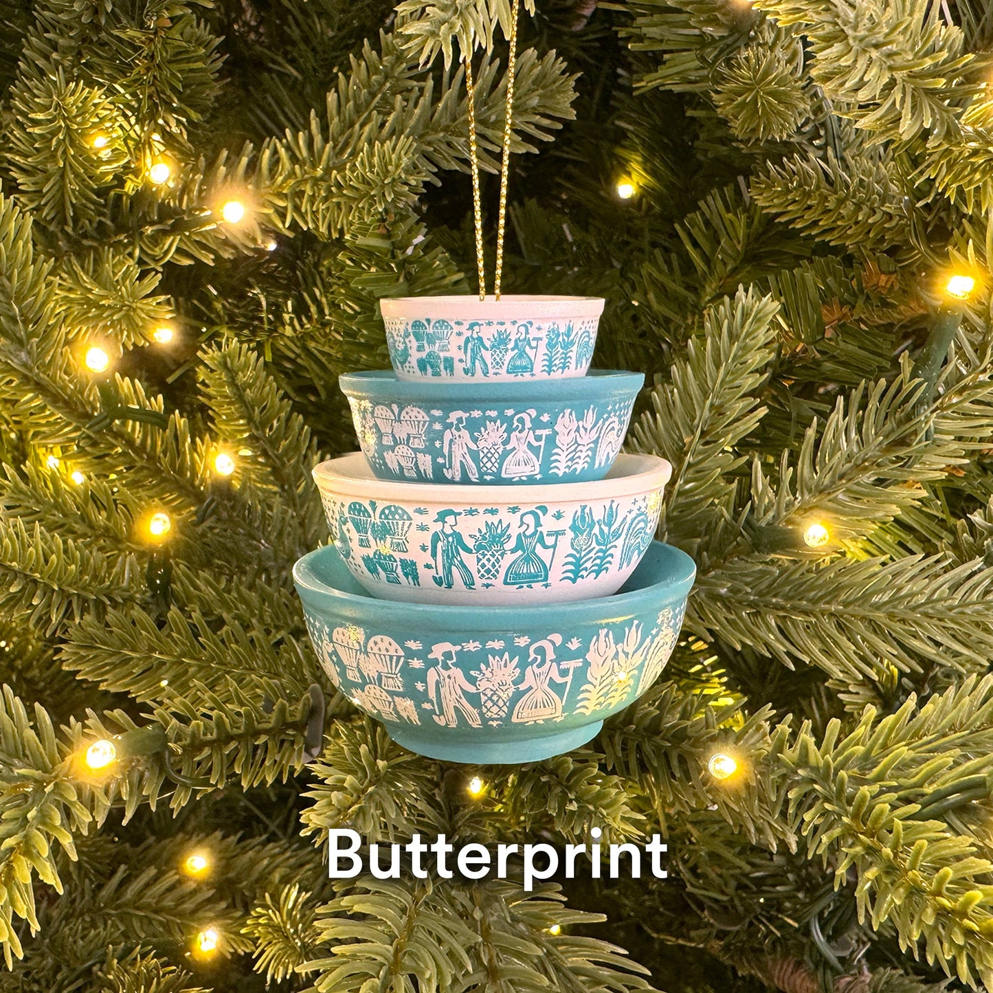 Mini Pyrex-Inspired Bowl Ornament | Retro Christmas Decor: Spring Blossom