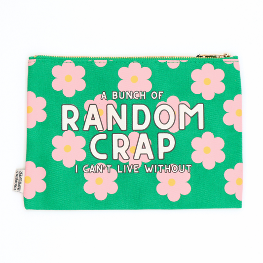Random Crap I Can't Live Without Canvas Pouch