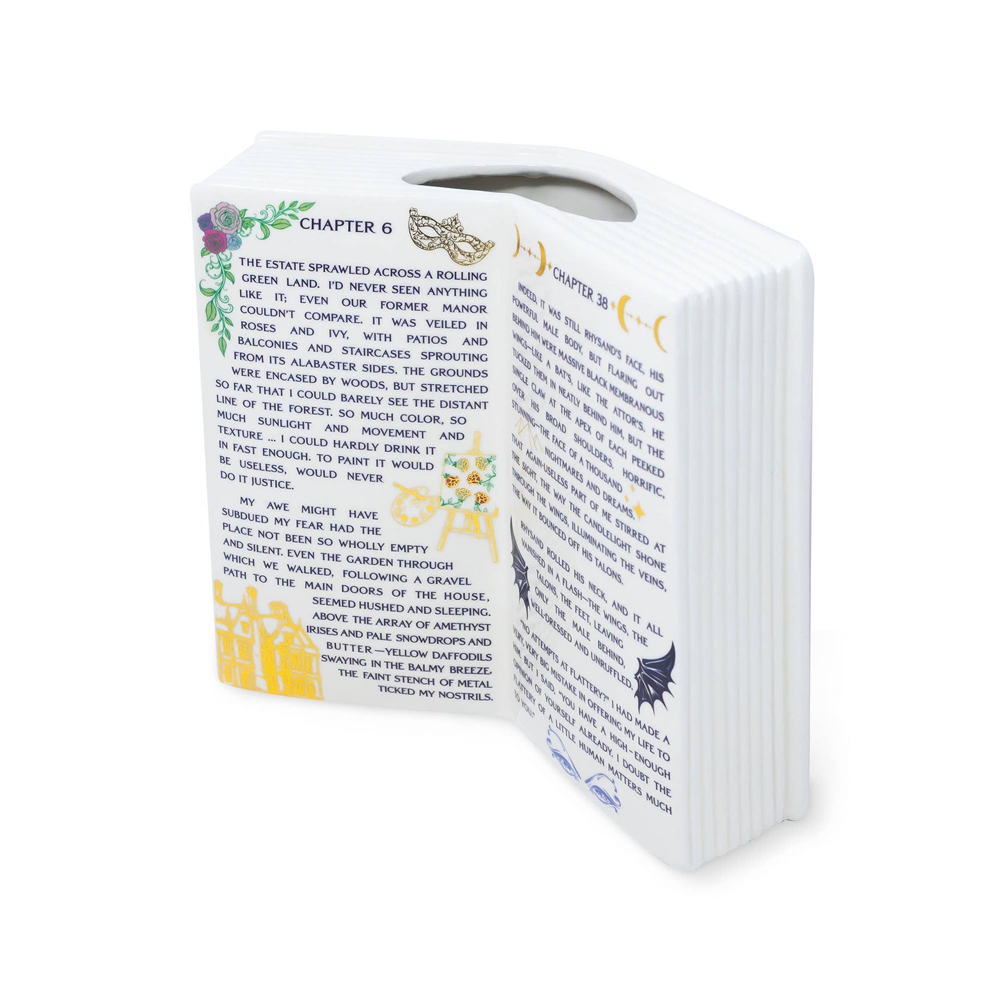 Court of Thorns and Roses Open Book Vase