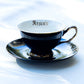 Arsenic Skull Black Gold 7oz Tea Cup and Saucer