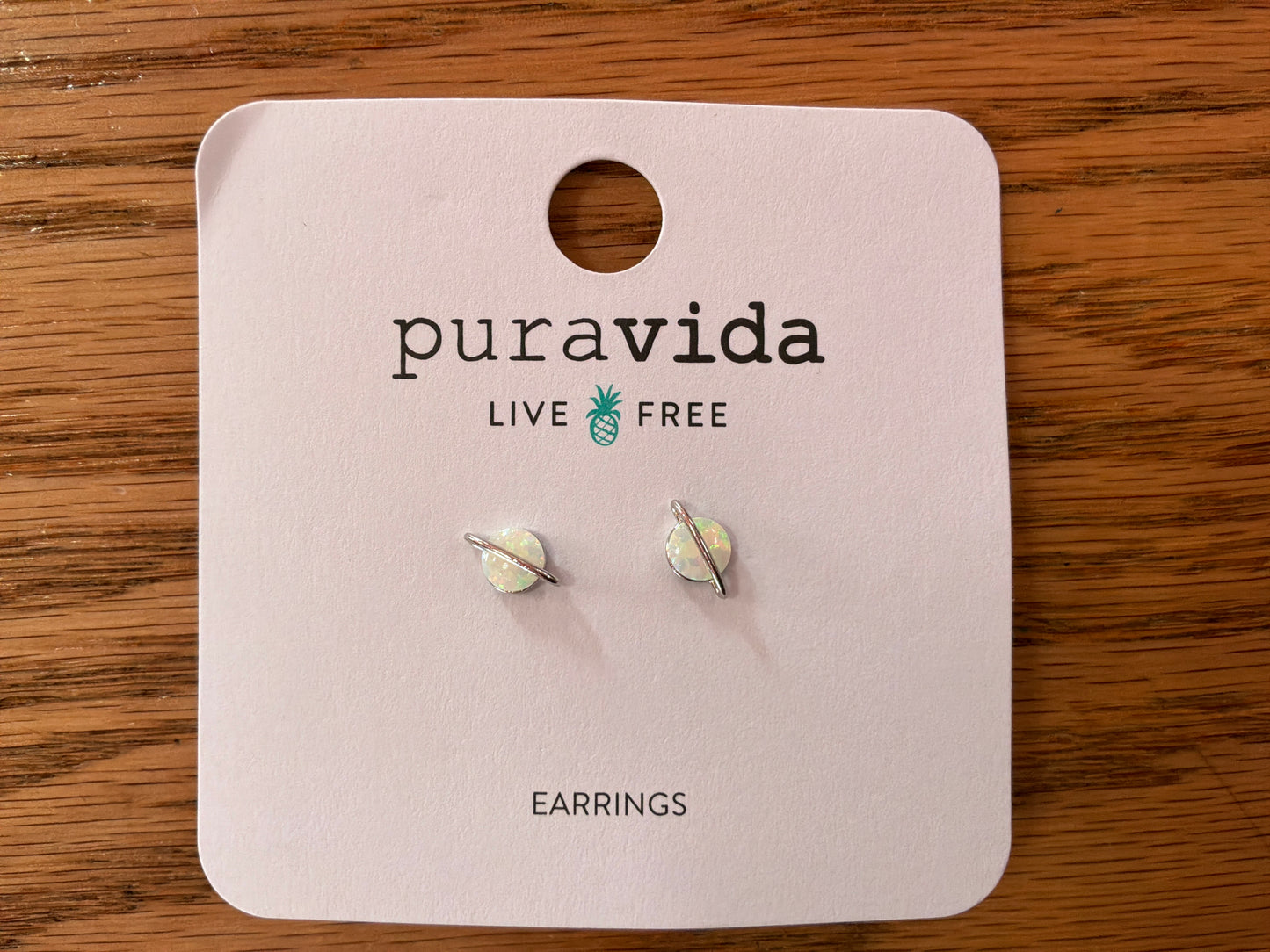 Pura Vida Opal Saturn Stud Earrings