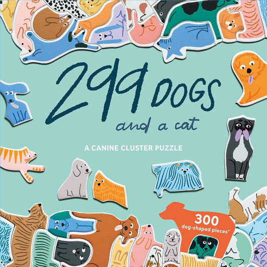 299 Dogs (and a cat) 300 Piece Cluster Puzzle