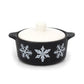 Pyrex-Inspired Black Snowflake Casserole Ceramic Trinket Box