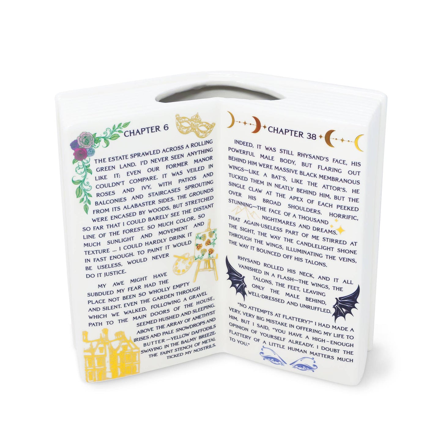 Court of Thorns and Roses Open Book Vase