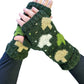 Handmade Knit Fingerless Gloves Mushrooms