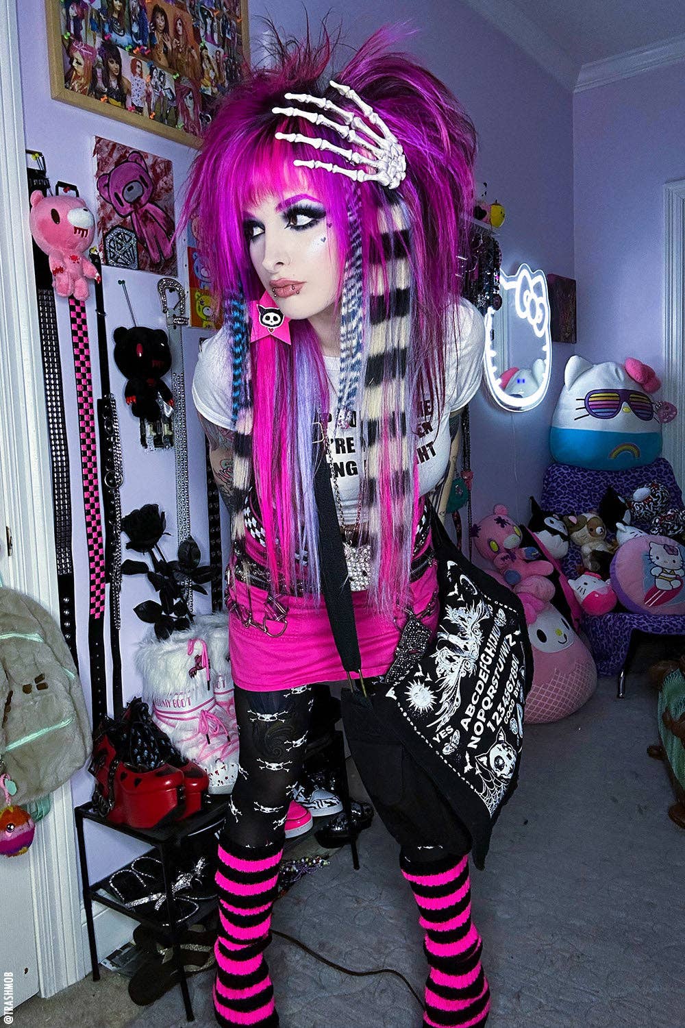 My Eyeliner’s Running Striped Leg Warmers