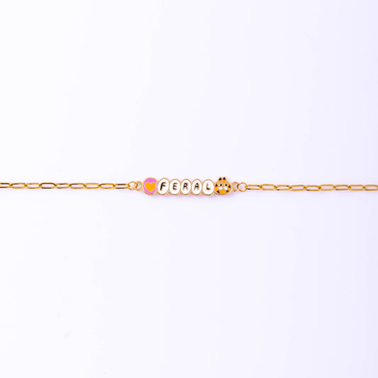 Feral Bracelet - 18k Gold Gilt Enamel Jewelry