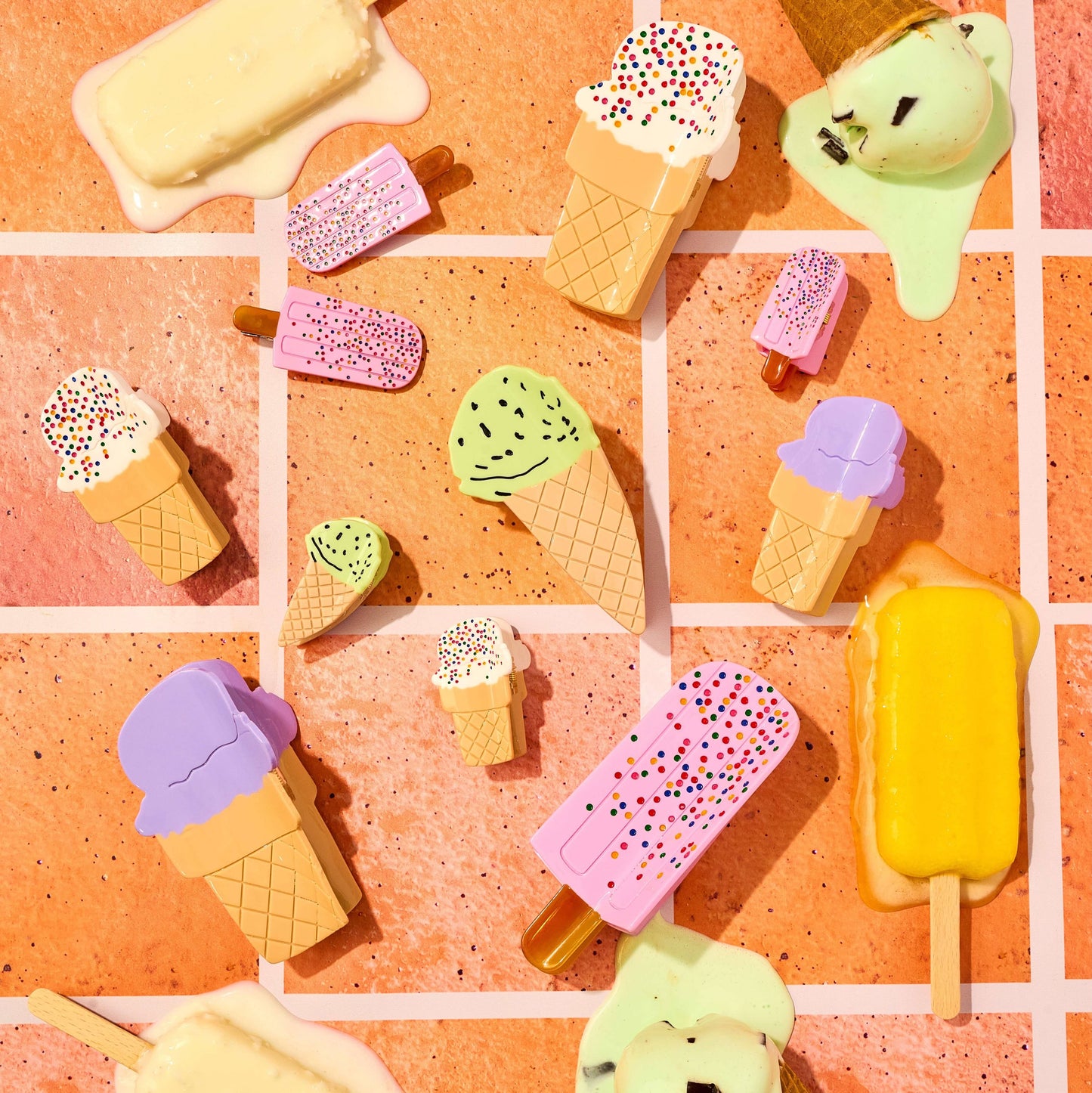 Large Sprinkle Ice Cream Hair Claw Clip