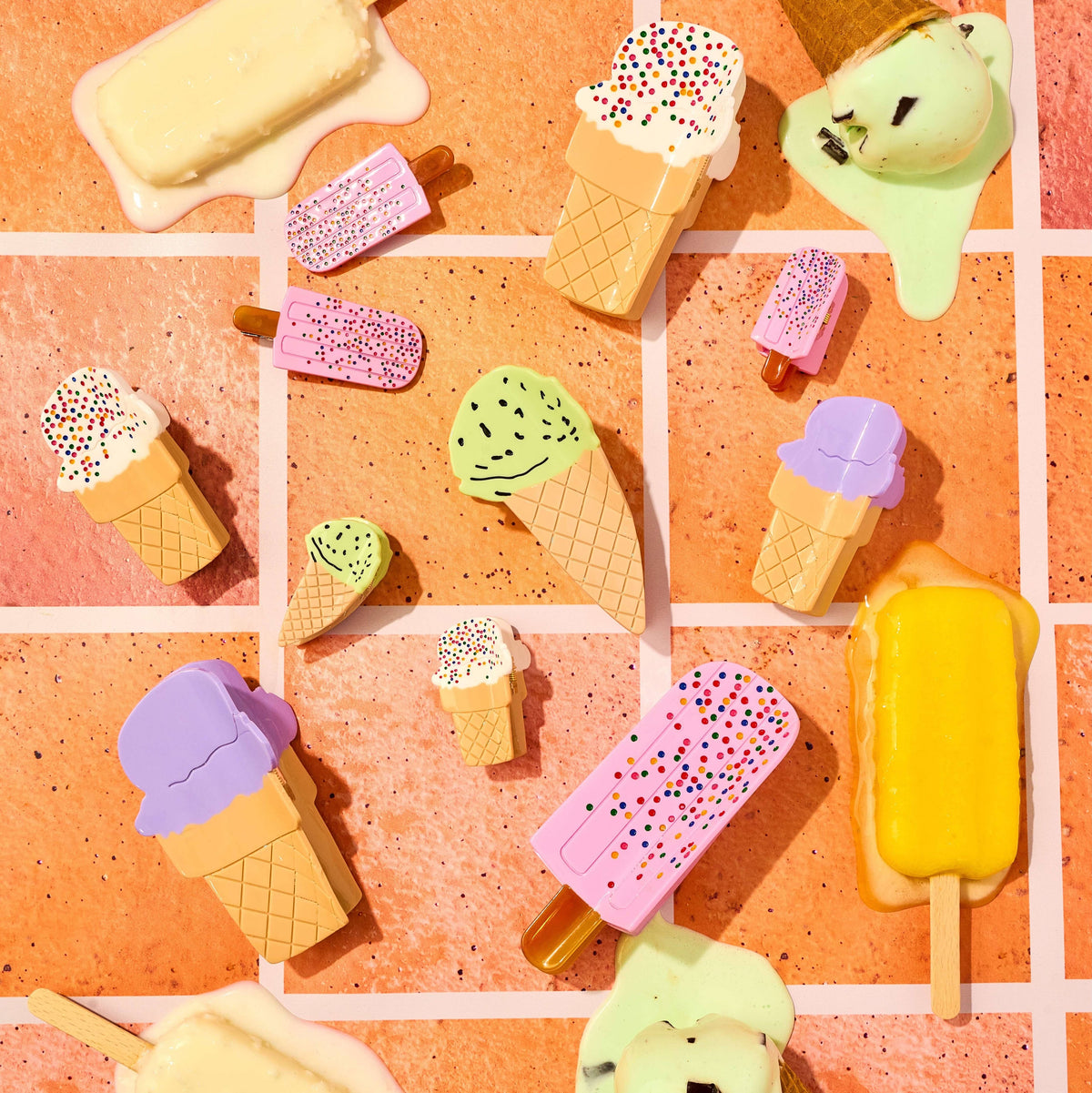 Mini Sprinkle Ice Cream Hair Claw Clip