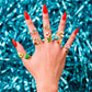 Maneater Shark Adjustable Ring - 18k Gold Gilt Jewelry