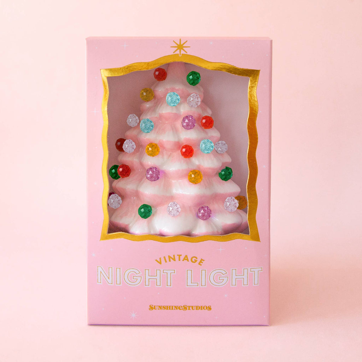 Pink Vintage Tree Night Light