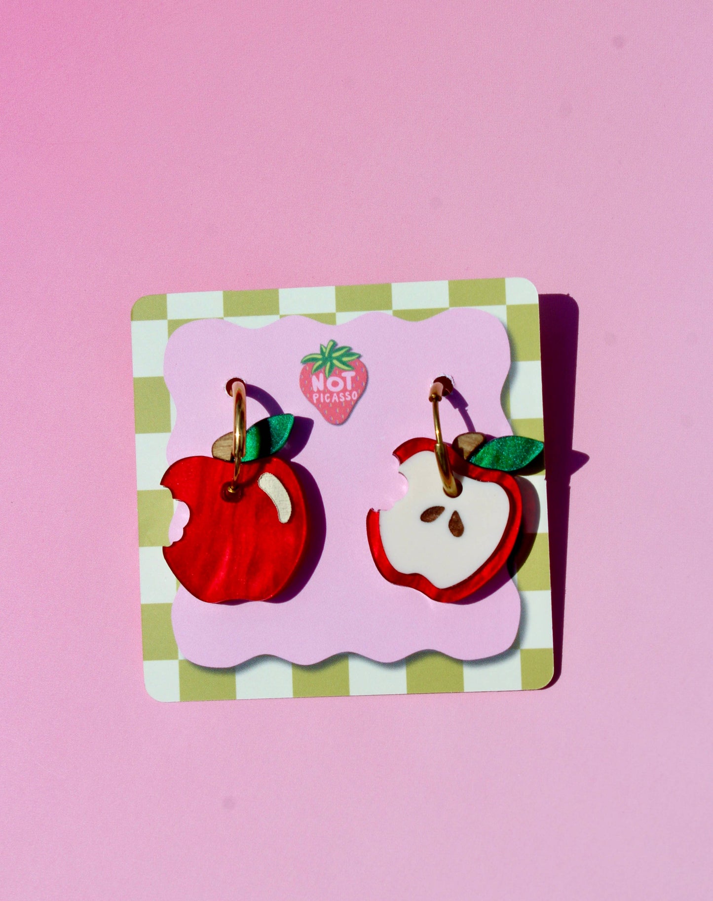 Little Apples Acrylic Earrings