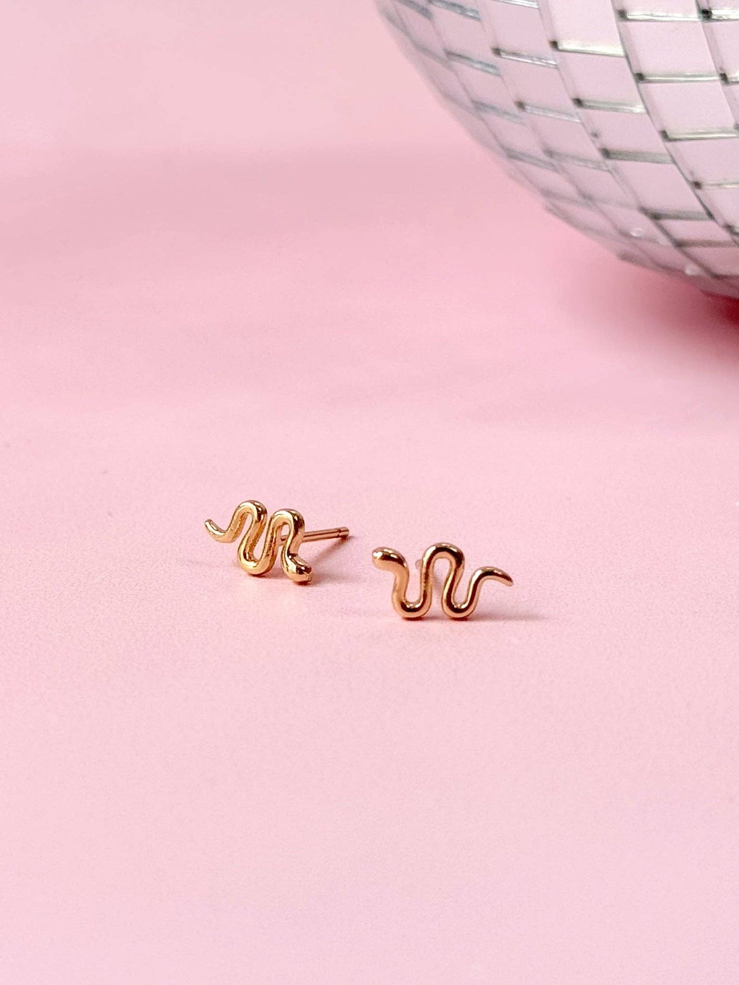 Tiny Snake Stud Earrings