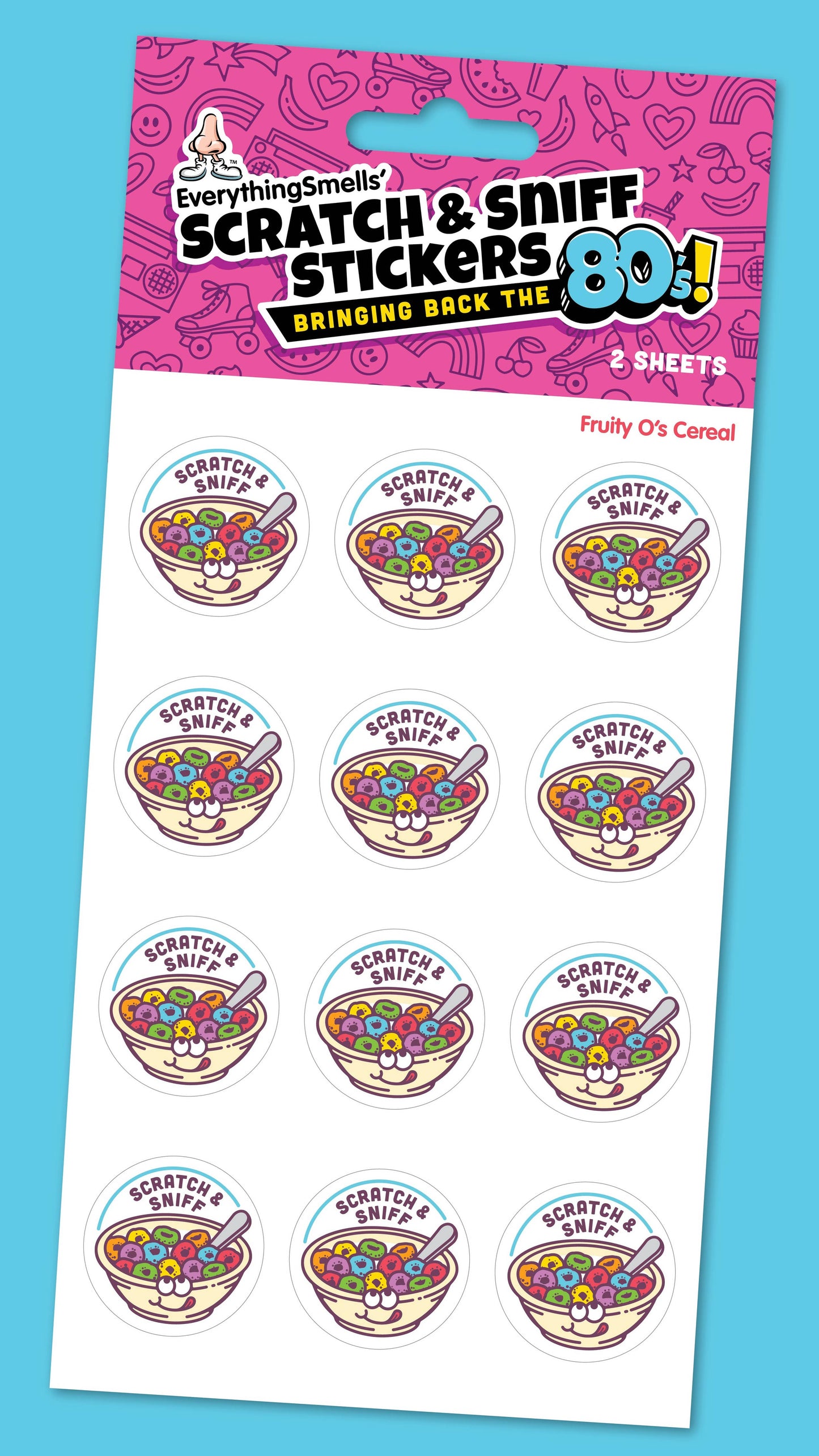 Fruity O's Cereal Scratch & Sniff Stickers