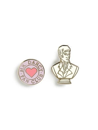 Mr. Darcy Fan Club Enamel Pin Set – Pin Set of 2