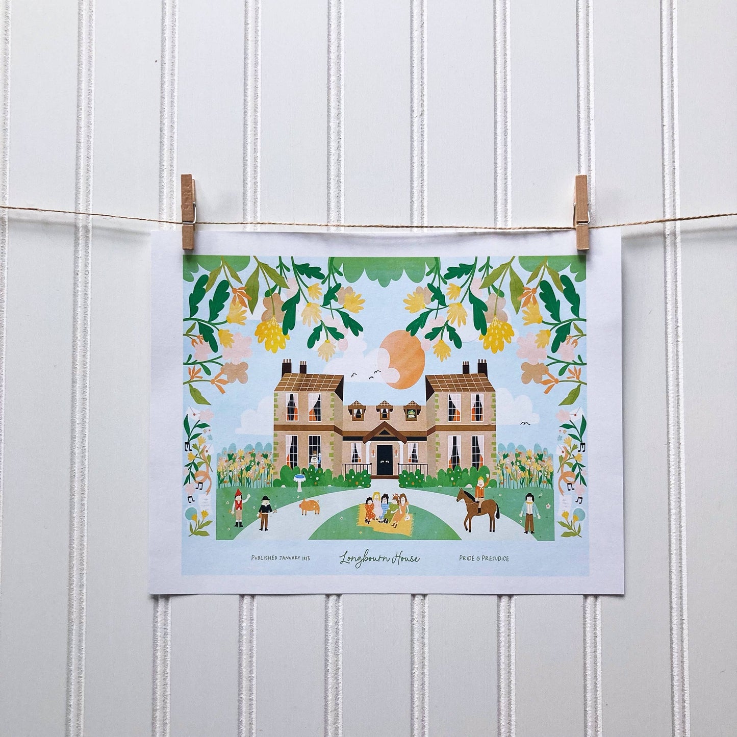 Pride & Prejudice Longbourn Bookish Prints