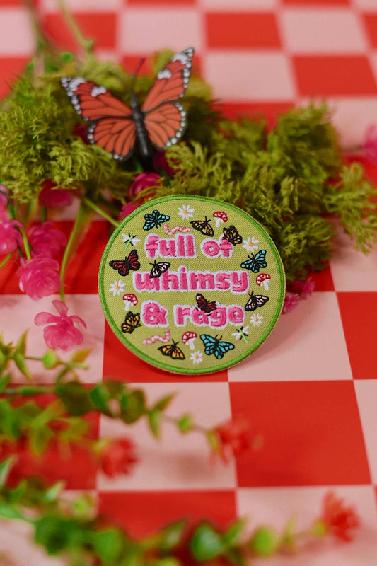 Full of Whimsy and Rage Iron-On Embroidered Patch