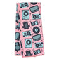 Tunes in Flamingo Reversible Towel