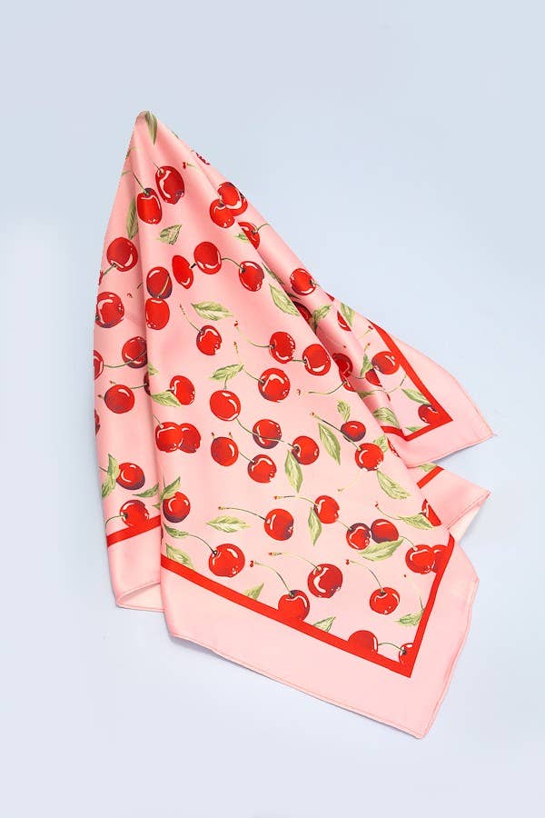 Cherry Print Hair Scarf