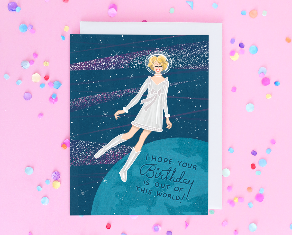 Out of this world Birthday greeting card