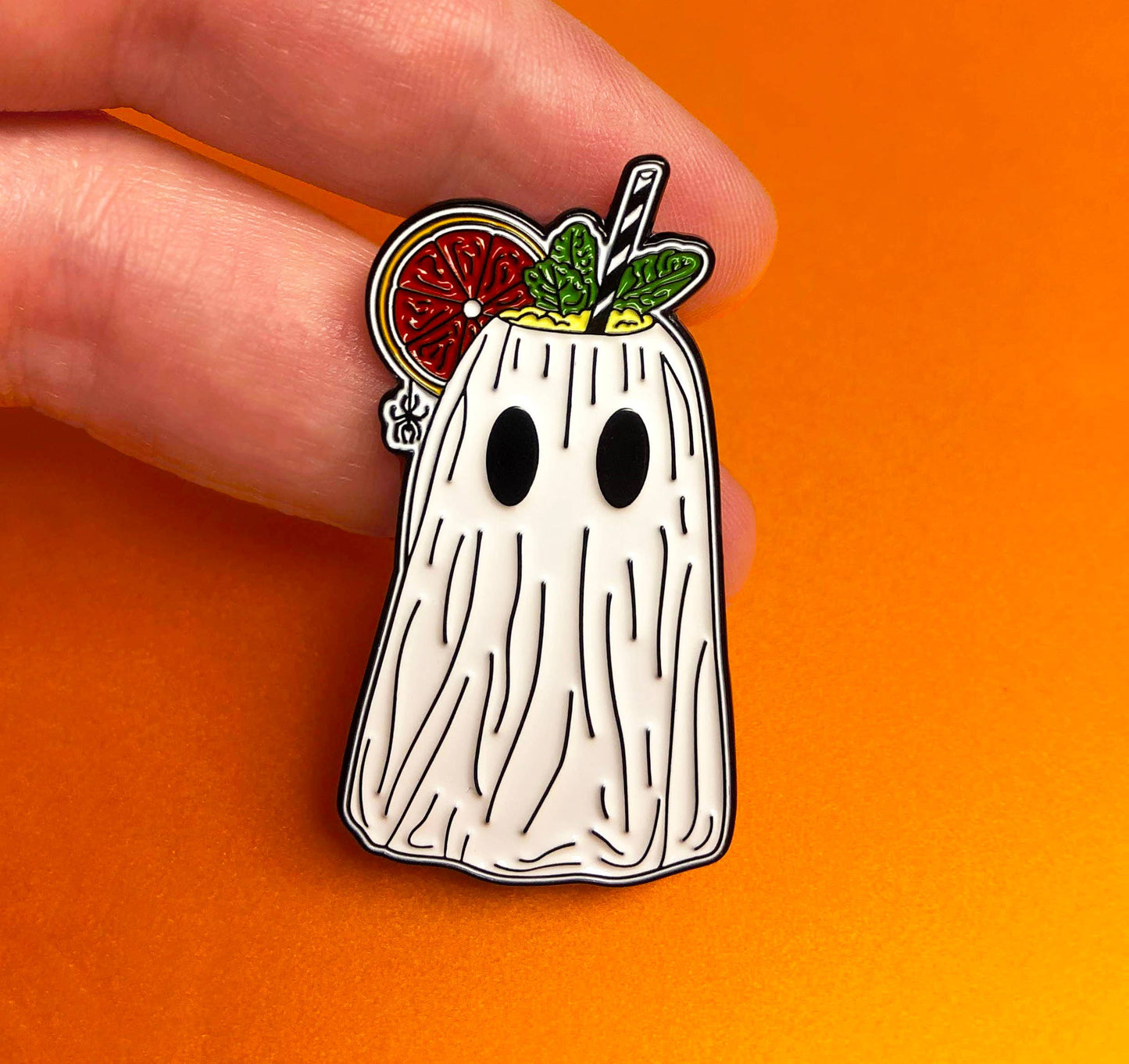 Spooky Gothic Cocktail Enamel Pin