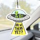 Car air freshener with alien and UFO design 