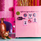 Make Racists Afraid Again Letter Board Magnet: Pink and White