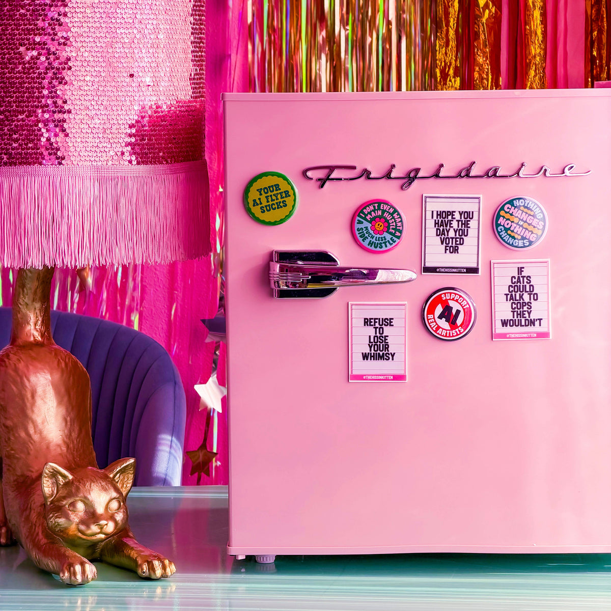The World Needs Your Magic Letter Board Magnet: Pink and White