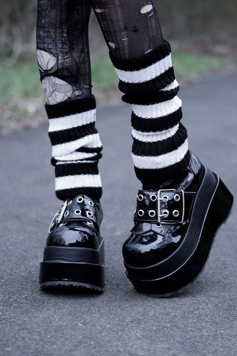 Love at First Bite Striped Leg Warmers