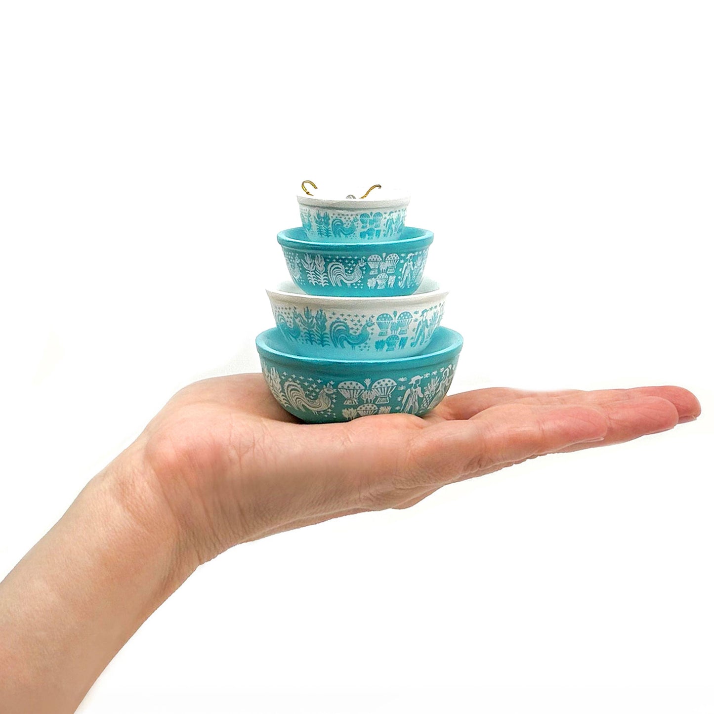 Mini Pyrex-Inspired Bowl Ornament | Retro Christmas Decor: Spring Blossom