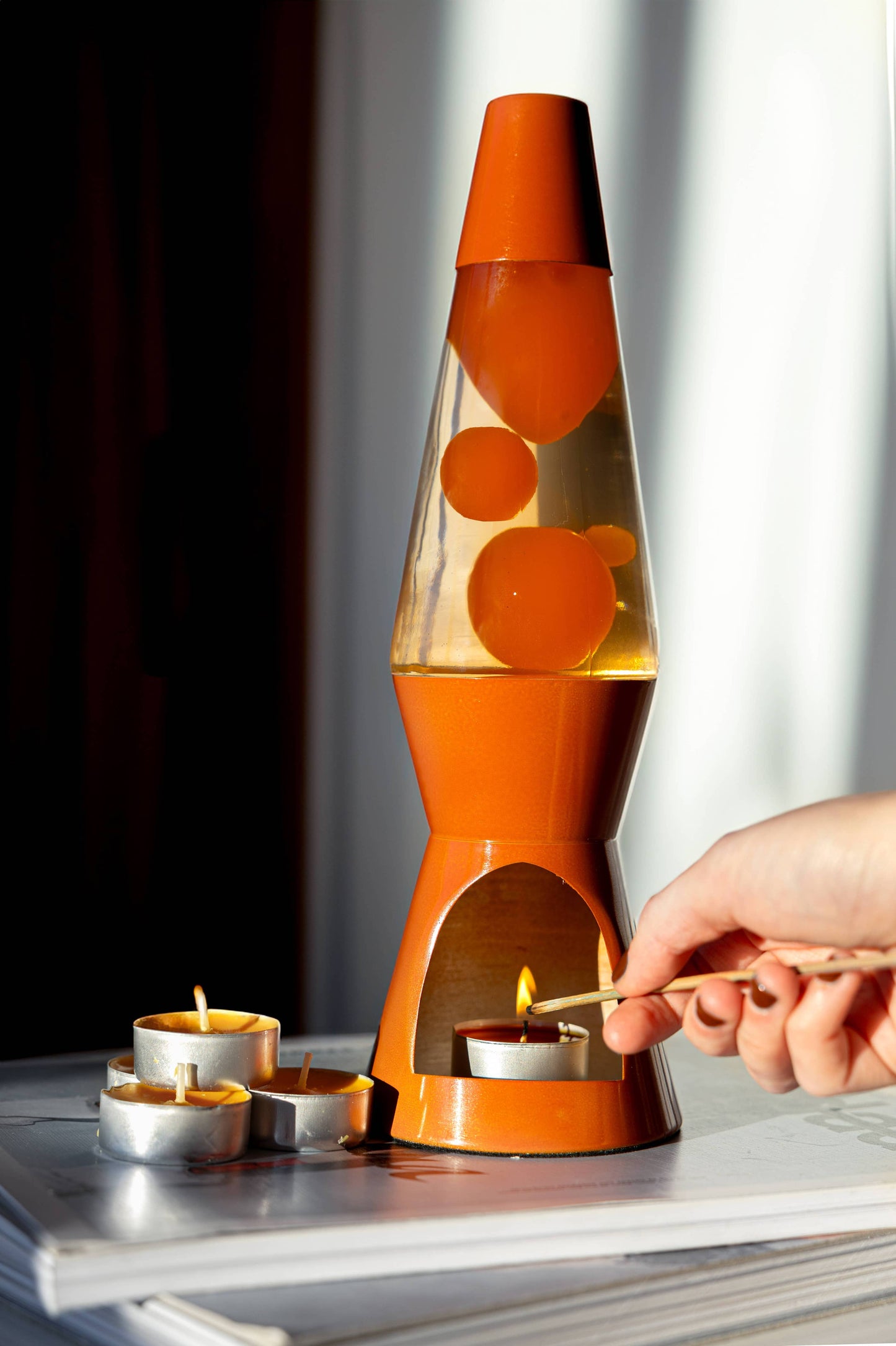 Terracotta Lava Candle Lamp