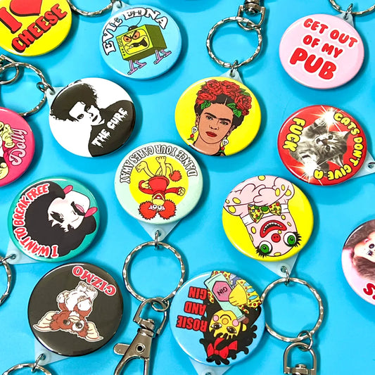 Retro Key Rings Sold In-Store Only