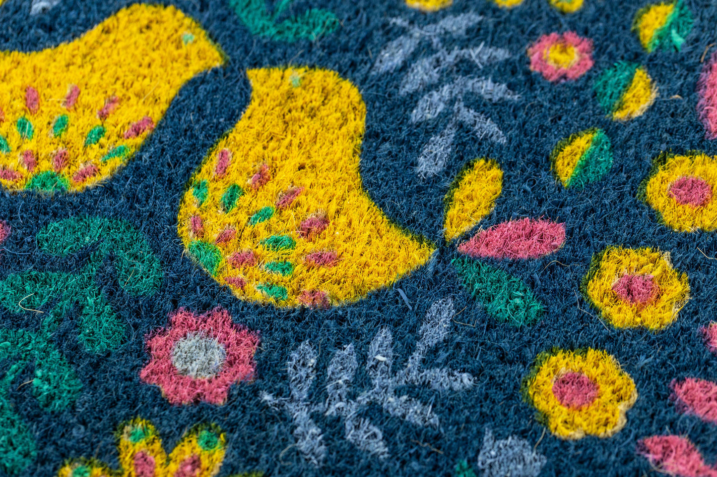 Joyful Scandi Handwoven Coconut Fiber Doormat
