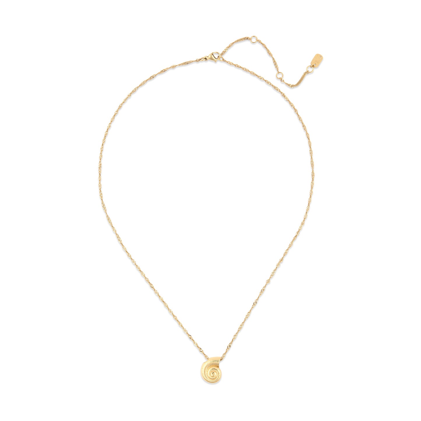 Seashell Pendant Necklace in Gold